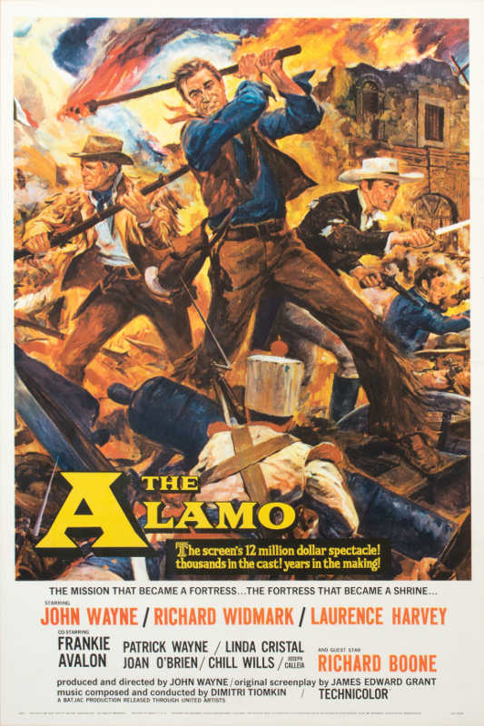1960 THE ALAMO JOHN WAYNE VINTAGE MOVIE POSTER PRINT 54×36 STYLE A 9MIL PAPER