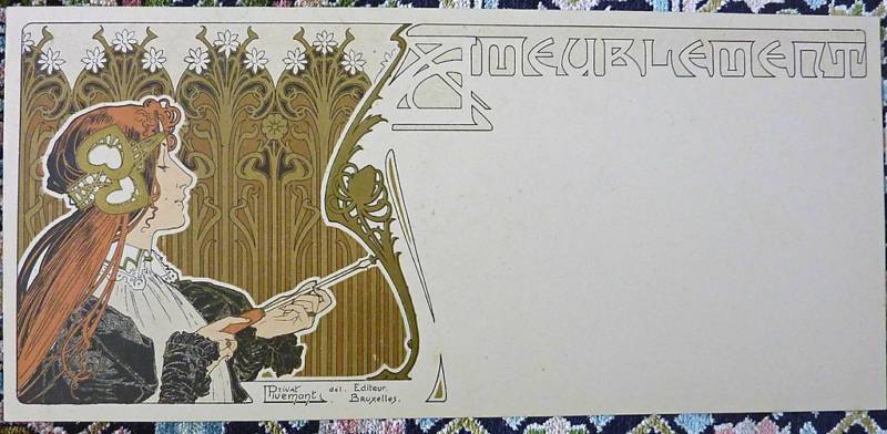 PRIVAT LIVEMONT AMEUBLEMENT VINTAGE / ORIGINAL CARD – CIRCA 1900