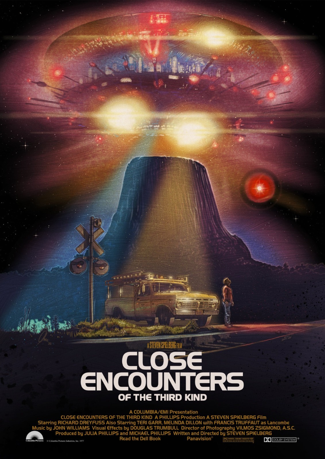 Close Encounters of the Third Kind Poster – Spielberg Sci-Fi Movie Art