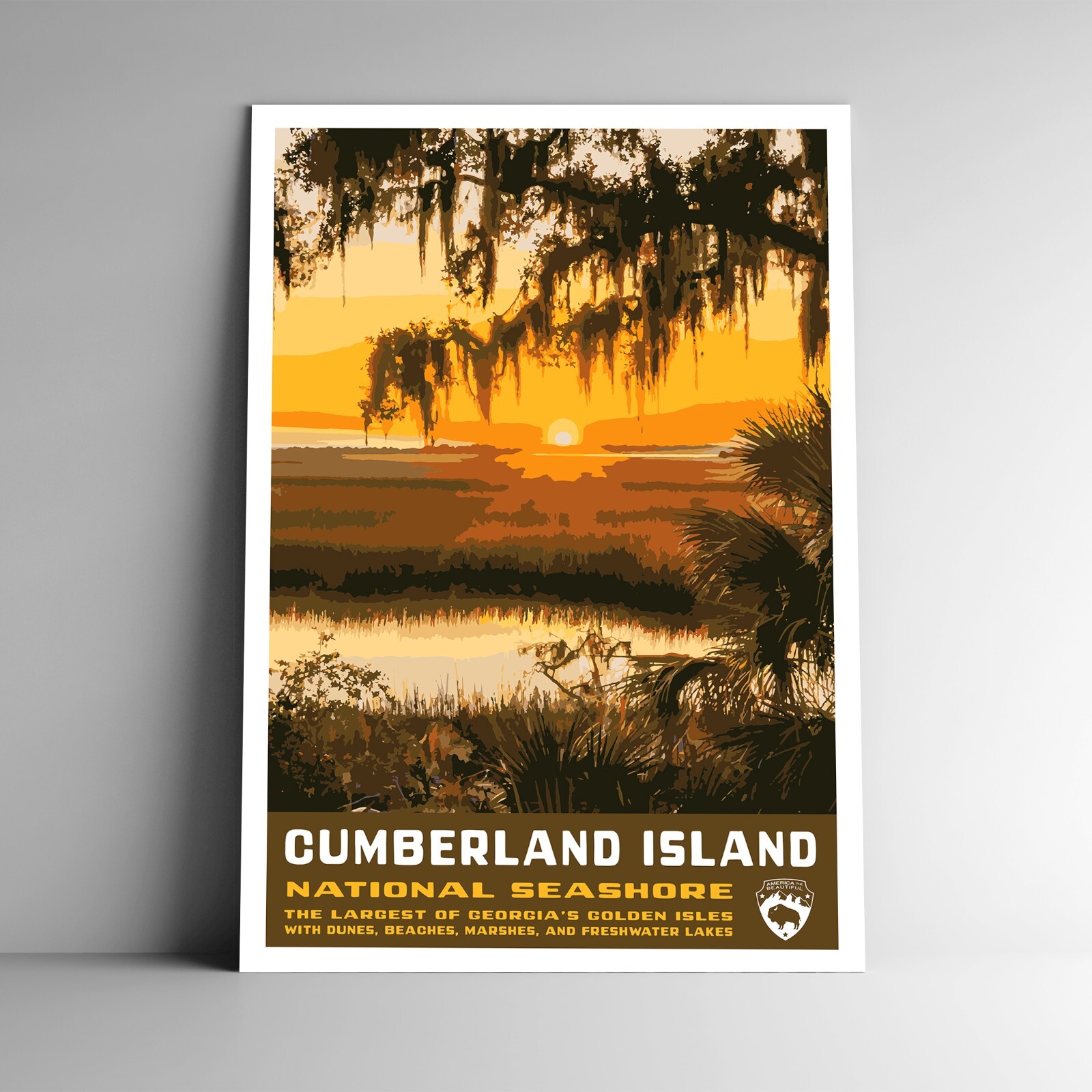 Cumberland Island National Seashore Travel Poster / Postcard USA Multiple Sizes