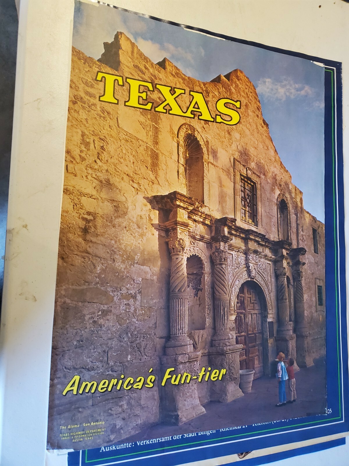 Texas Cowboy State USA American Travel Tourism Vintage The Alamo Poster Original