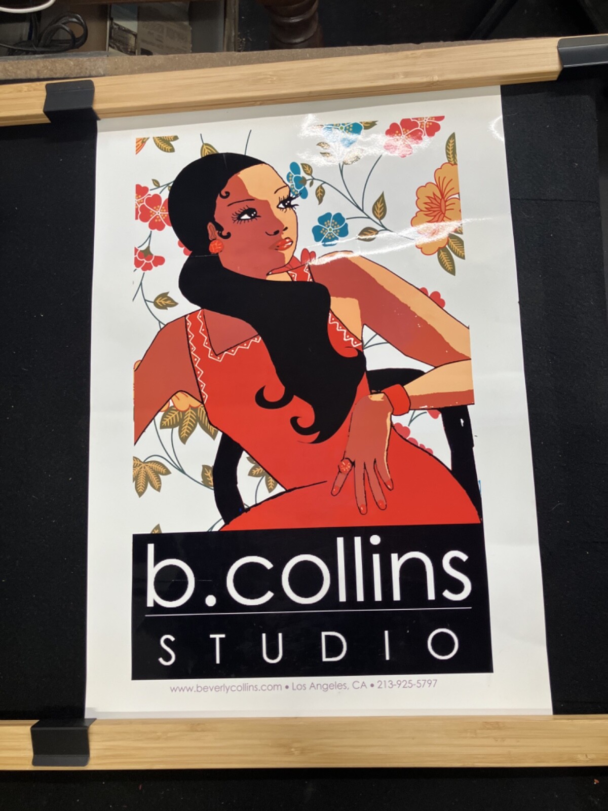 VINTAGE BEVERLY COLLINS POSTER PRINT 13X19, B. COLLINS STUDIO, LOS ANGELES, CA.