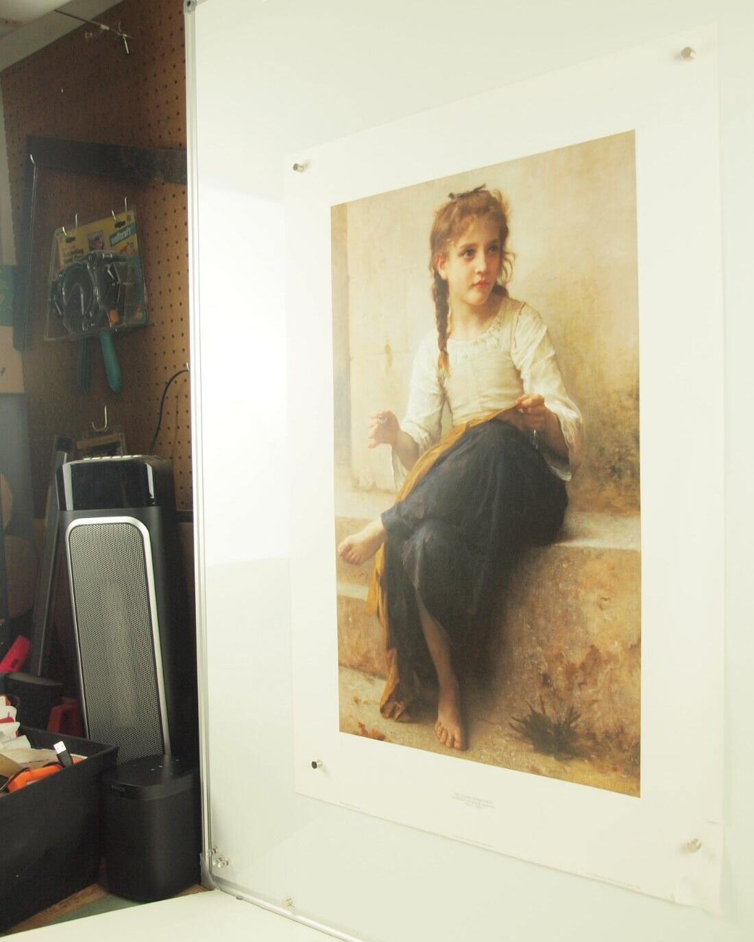 BOURGUEREAU Young Girl Sewing Seamstress ~ high quality fine art poster 21×31″