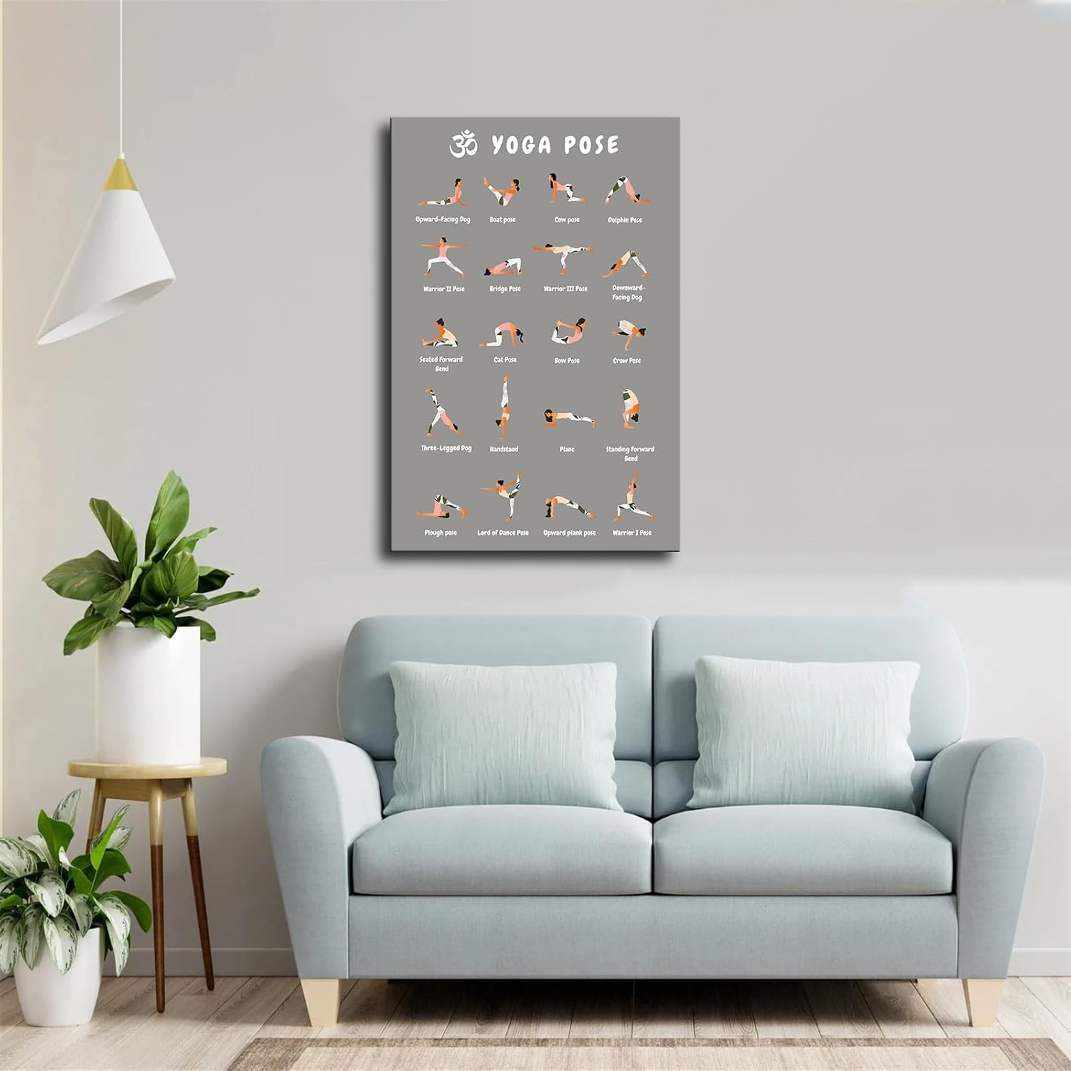 Yoga Poster – Beginners Perfect Workout Posters for Home Gym – Exercise Charts