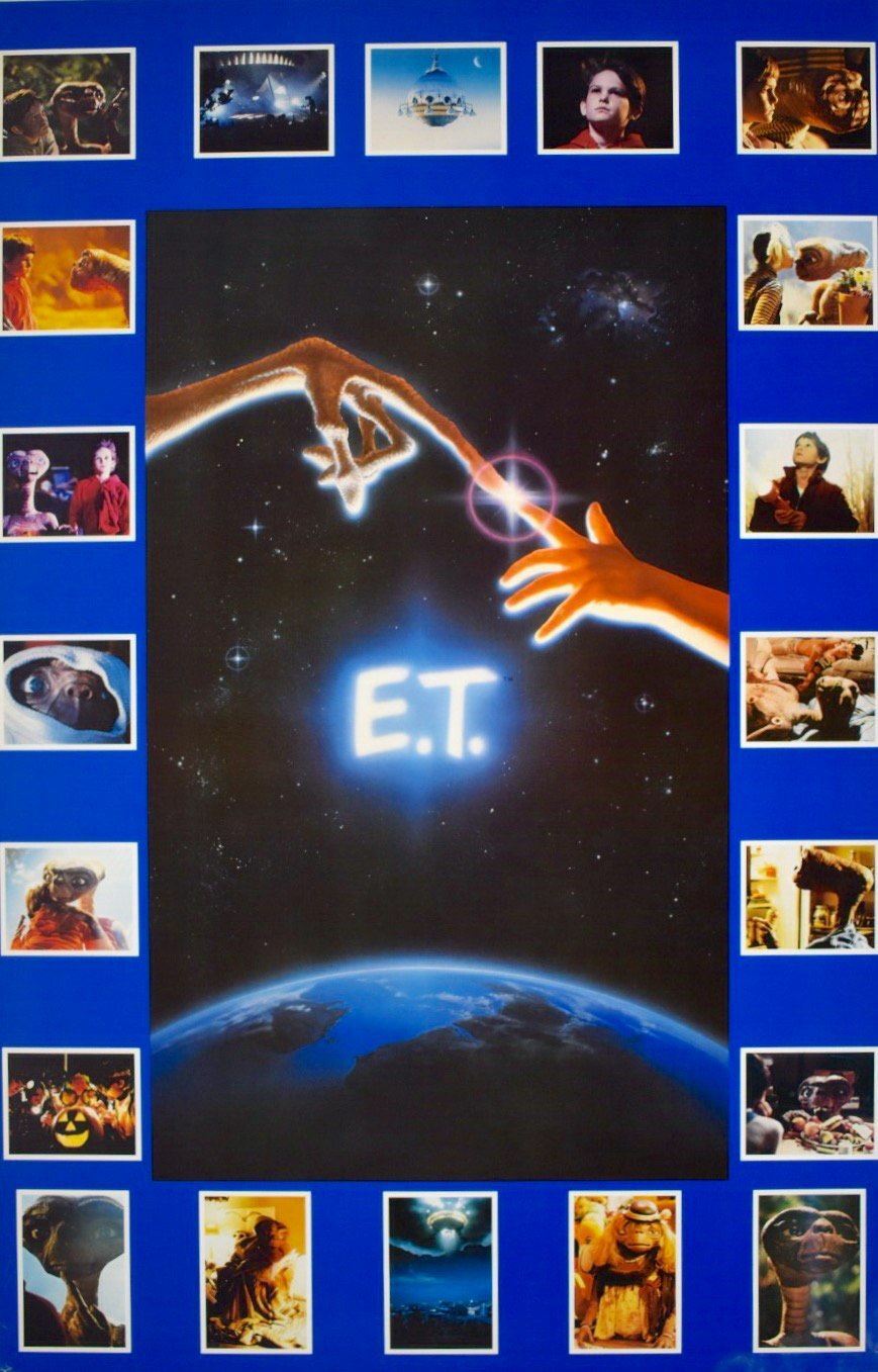 E.T. the Extra-Terrestrial Super Rare Vintage Collage Poster 21.5 x 33.5