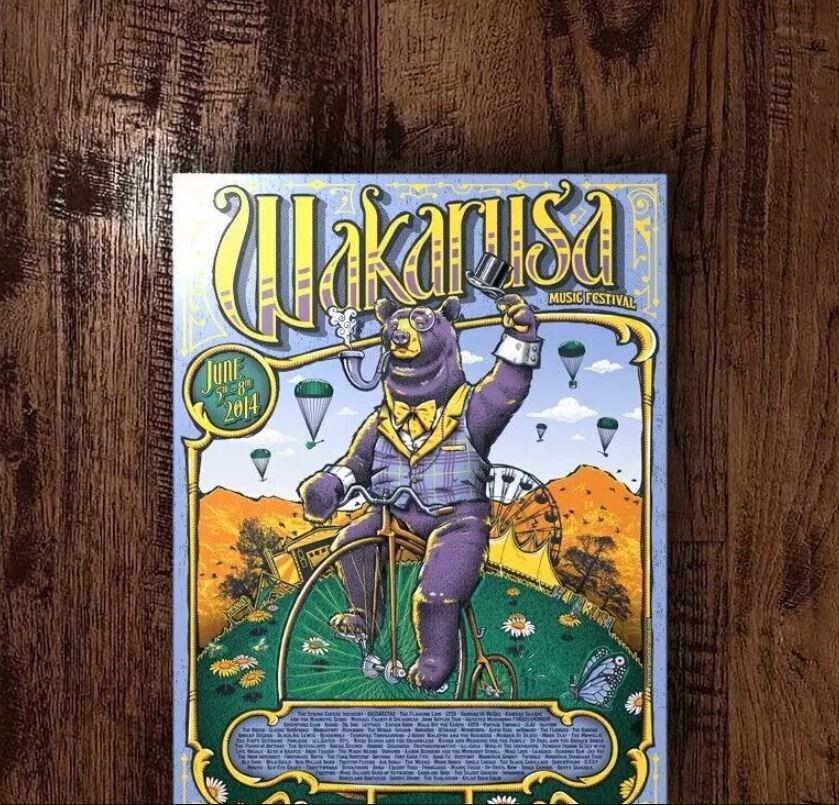 Wakarusa Music Festival June 5 2014 Event LTD AP Show Concert Poster
