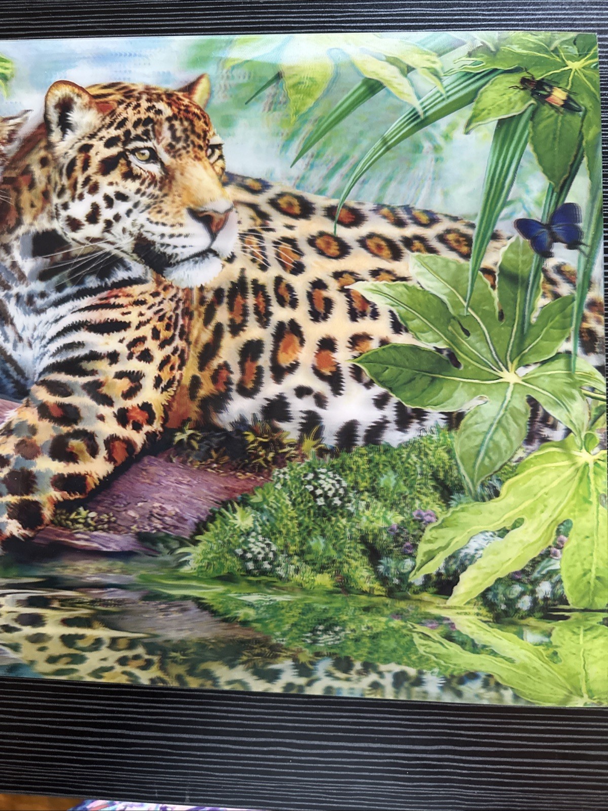 “Jaguars By The Pool” Howard Robinson 2014 3D Poster 15.5X12”