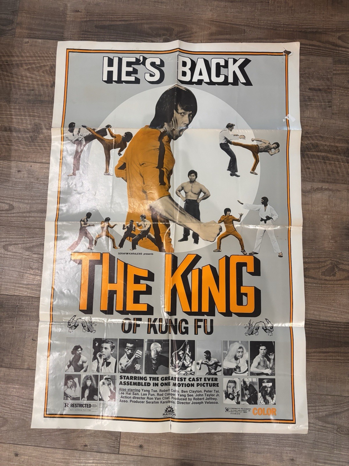 Vintage 1973 Bruce Lee The King Of King Fu 70s Movie Poster Cinematic Releasing