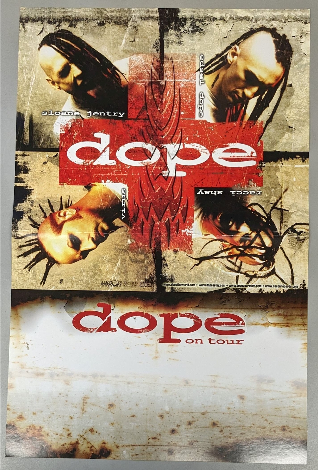 Dope On Tour Group Therapy Metal Band Concert Double Sided Promo Poster 17 x 11