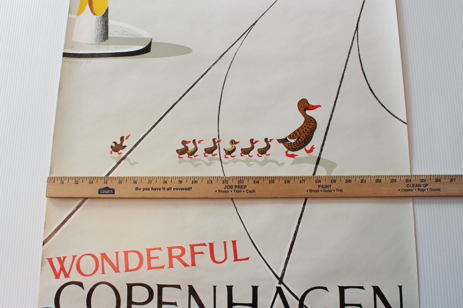 Vintage reproduction Wonderful Copenhagen travel poster 1970s Vigo Vagnby