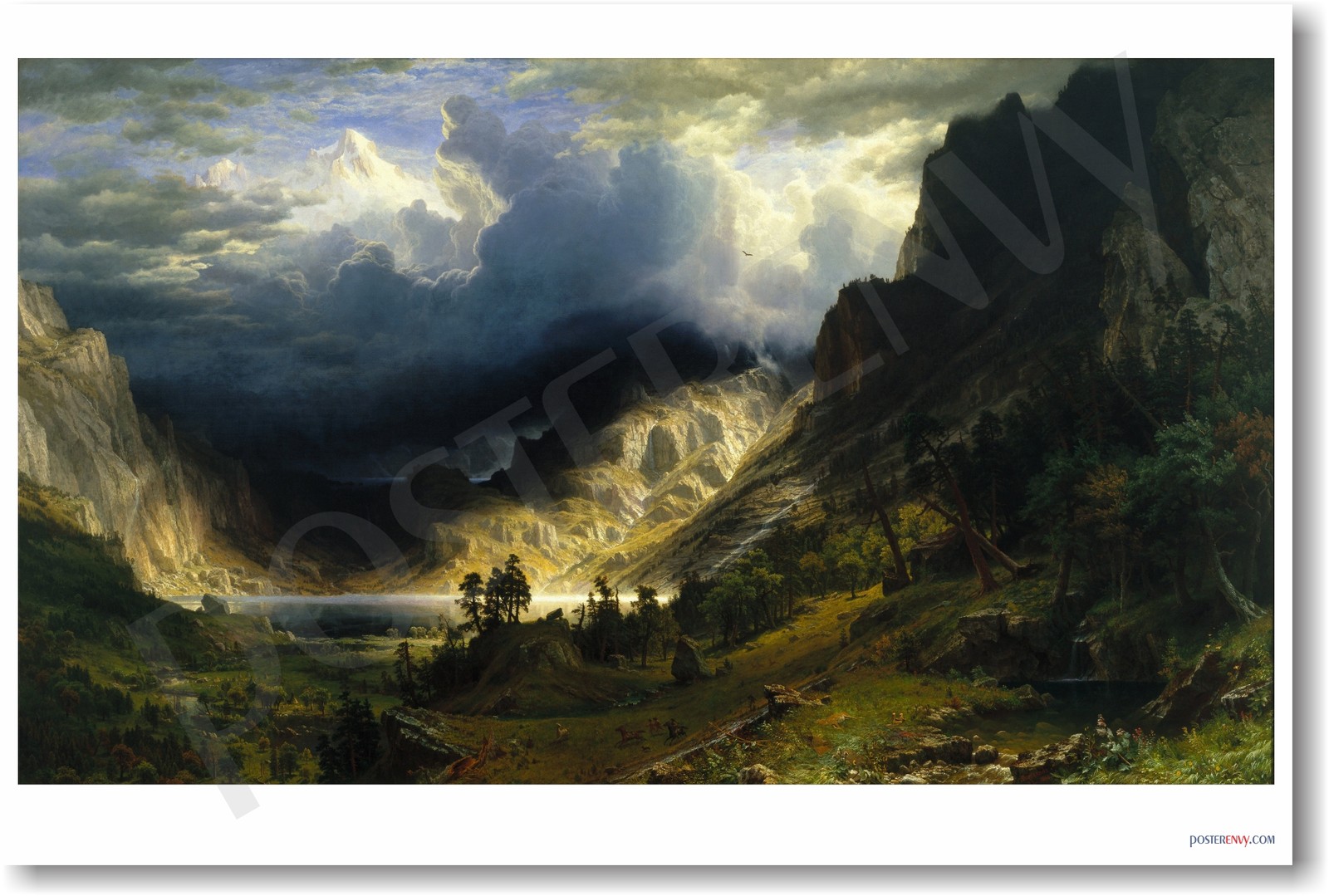 A Storm in the Rocky Mountains – Albert Bierstadt – NEW Fine Arts Poster