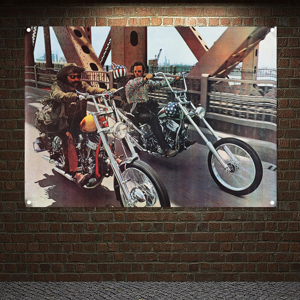 Easy Rider Poster Wall Hanging Flag Motorcycle Locomotive Banner Home Decor