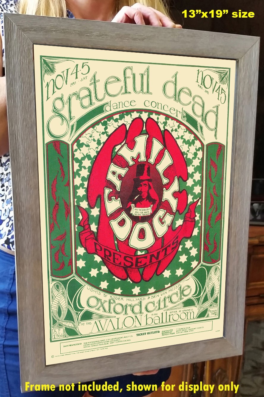Grateful Dead 1966 Avalon Ballroom Dance Concert Vintage-Style Poster