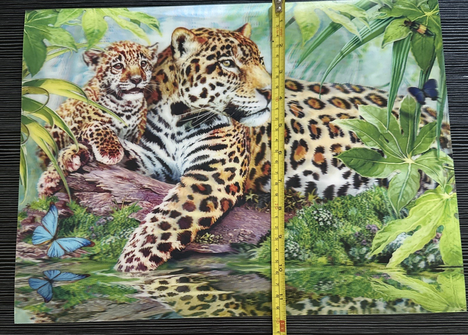 “Jaguars By The Pool” Howard Robinson 2014 3D Poster 15.5X12”