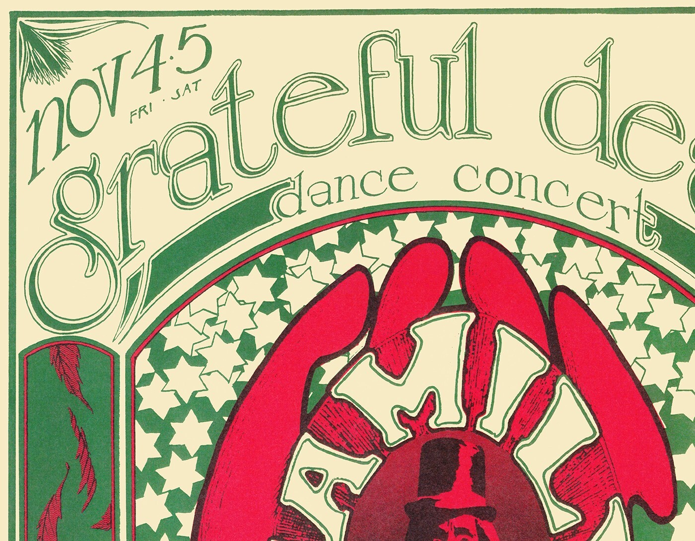 Grateful Dead 1966 Avalon Ballroom Dance Concert Vintage-Style Poster