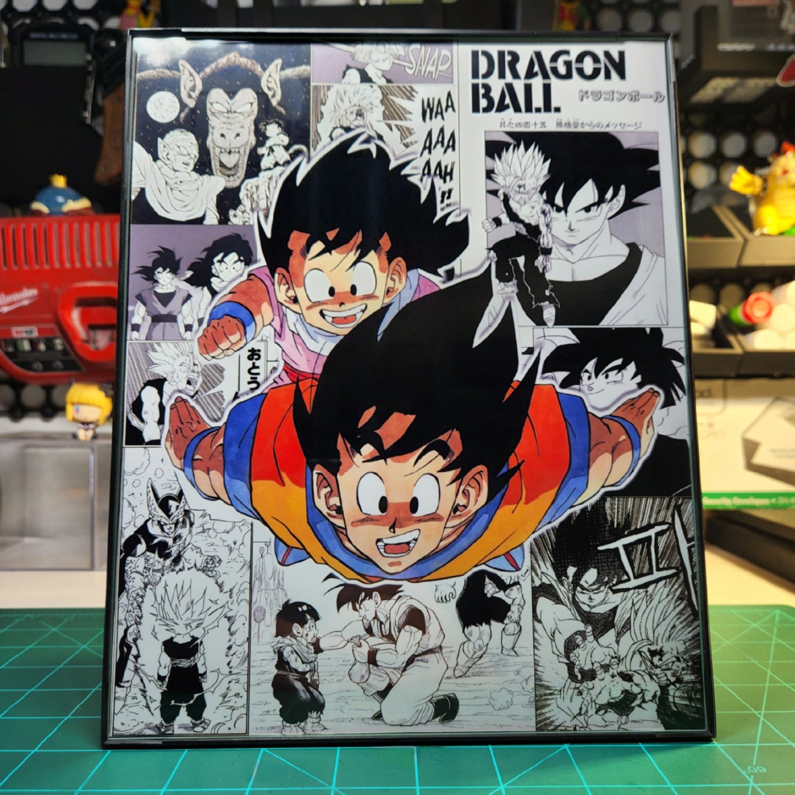 Anime Goku Gohan Poster Wall Art Decor (Medium 8×10 inch) – Framed