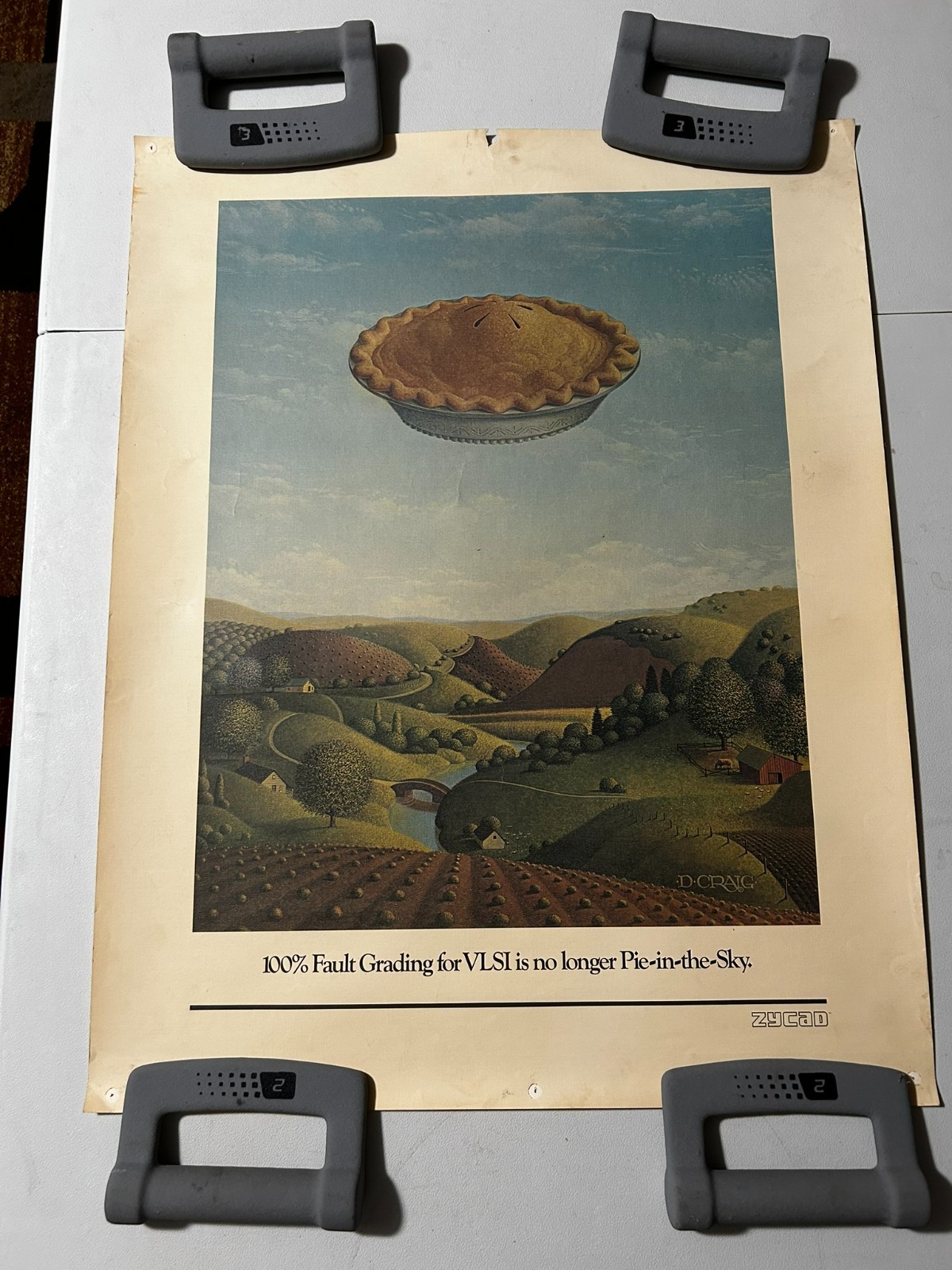 ZYCAD VLSI Pie-in-the-Sky advertising poster D. Craig 23 x 28″ Surrealistic