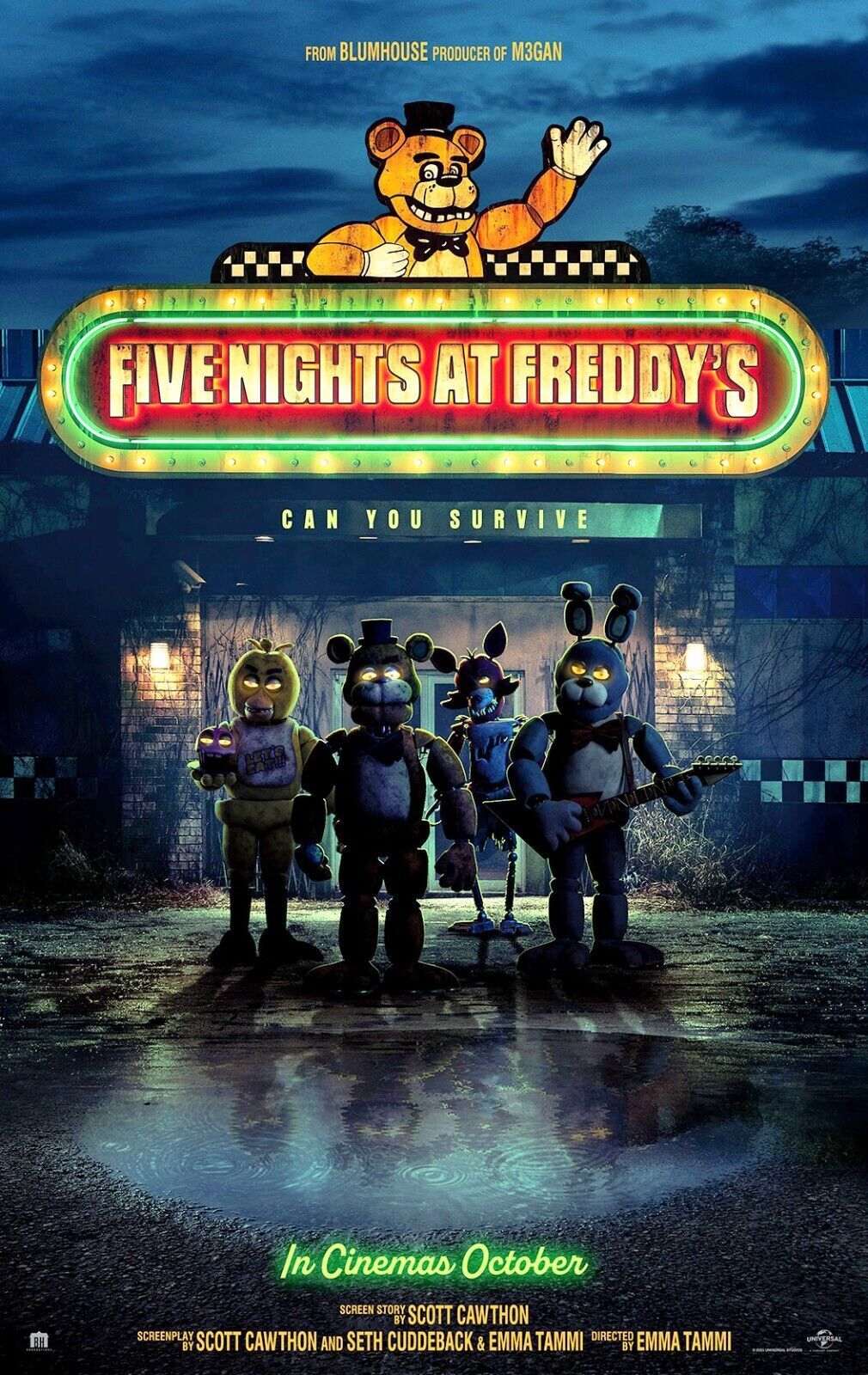 Five Nights At Freddy’s Poster High Quality 8.5×11 11×17 13×19