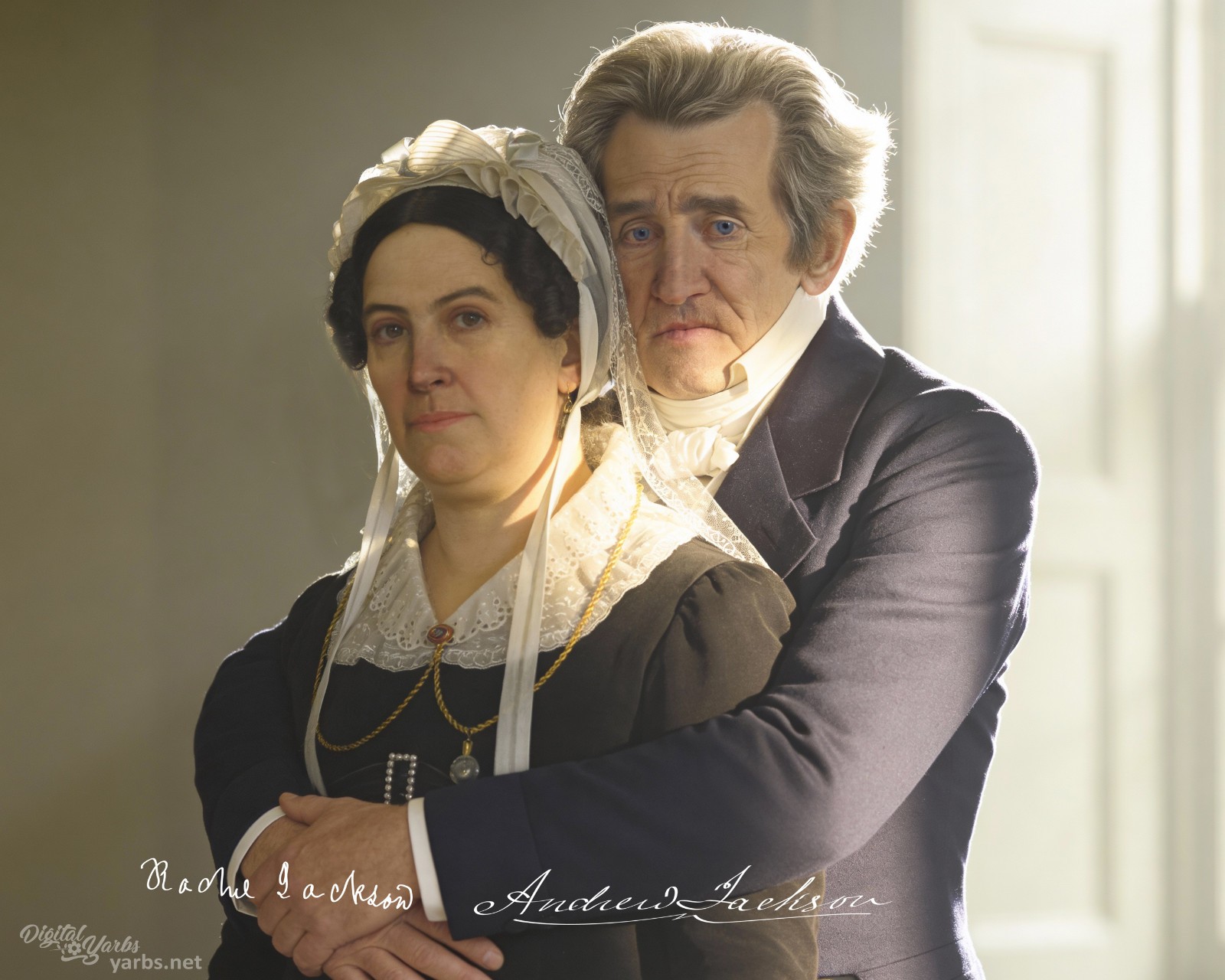 Andrew Jackson & Rachel Jackson AUTHENTIC LIKENESS based upon photograph