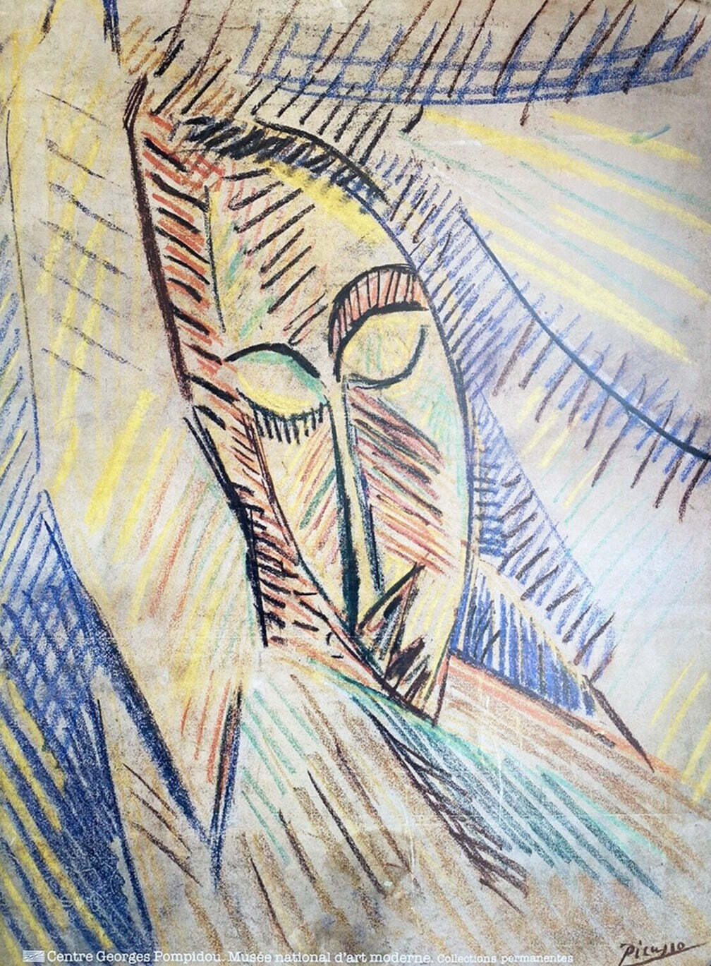 Pablo Picasso – Tete De Femme Original Vintage Poster
