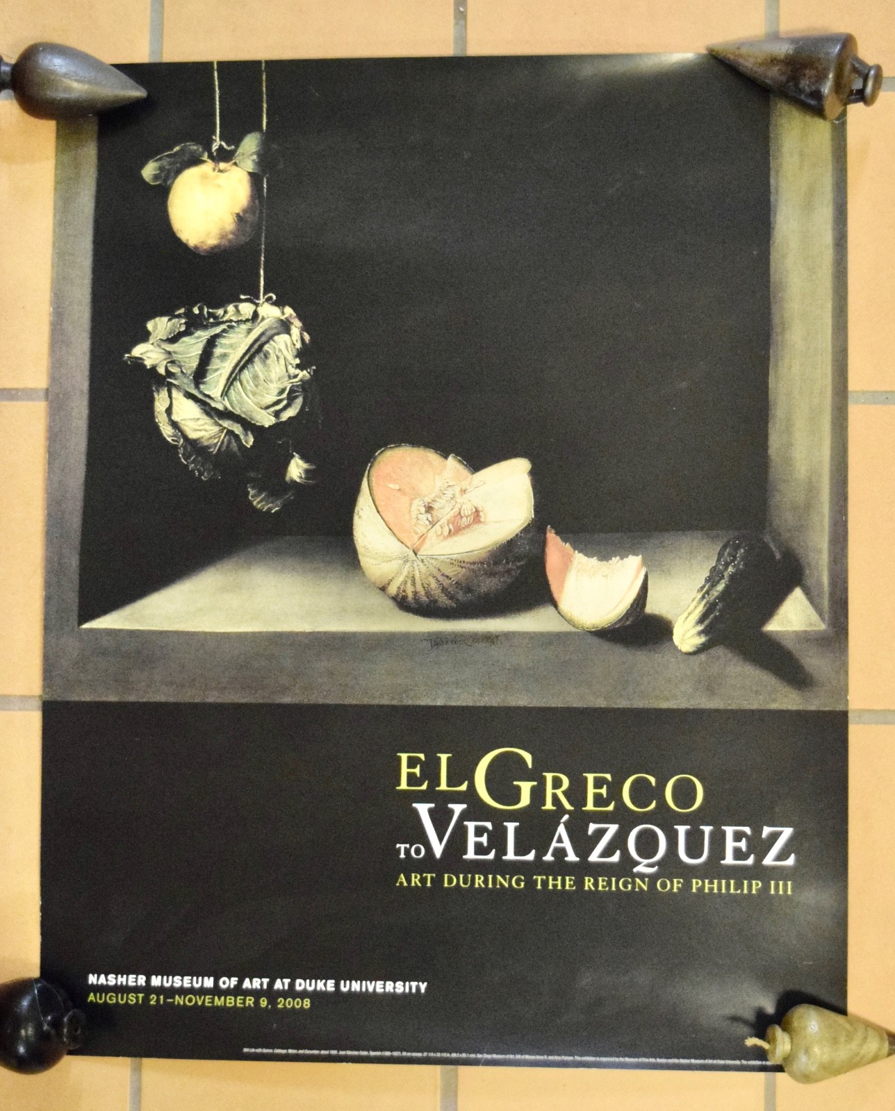 Exhibition Poster: El Greco to Velazquez, Nasher/Duke Museum-2008, 20″ x 16″