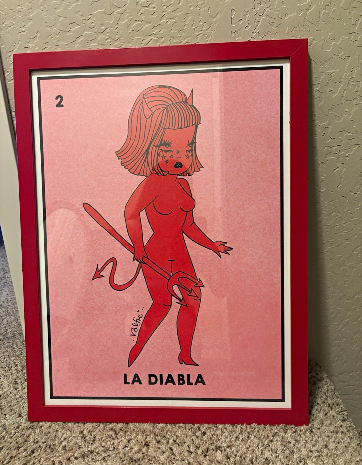 Valfre LA Diabla Print in Solid Wood Frame