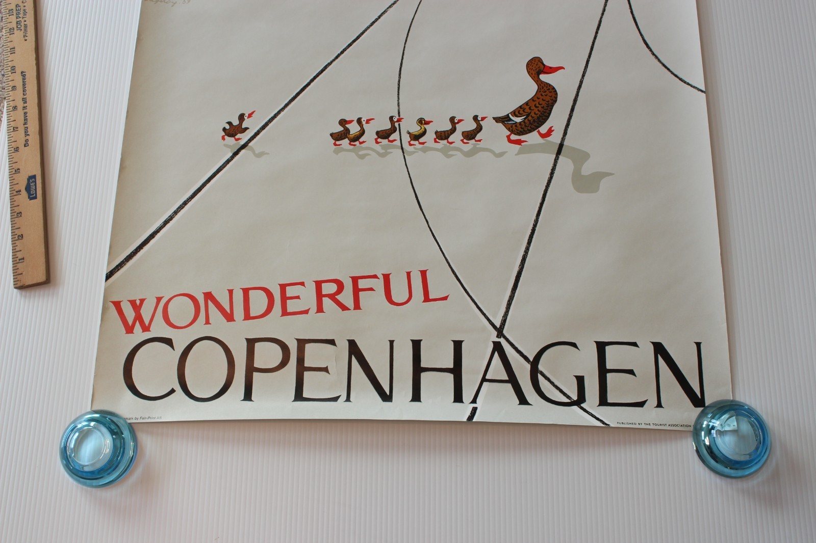 Vintage reproduction Wonderful Copenhagen travel poster 1970s Vigo Vagnby