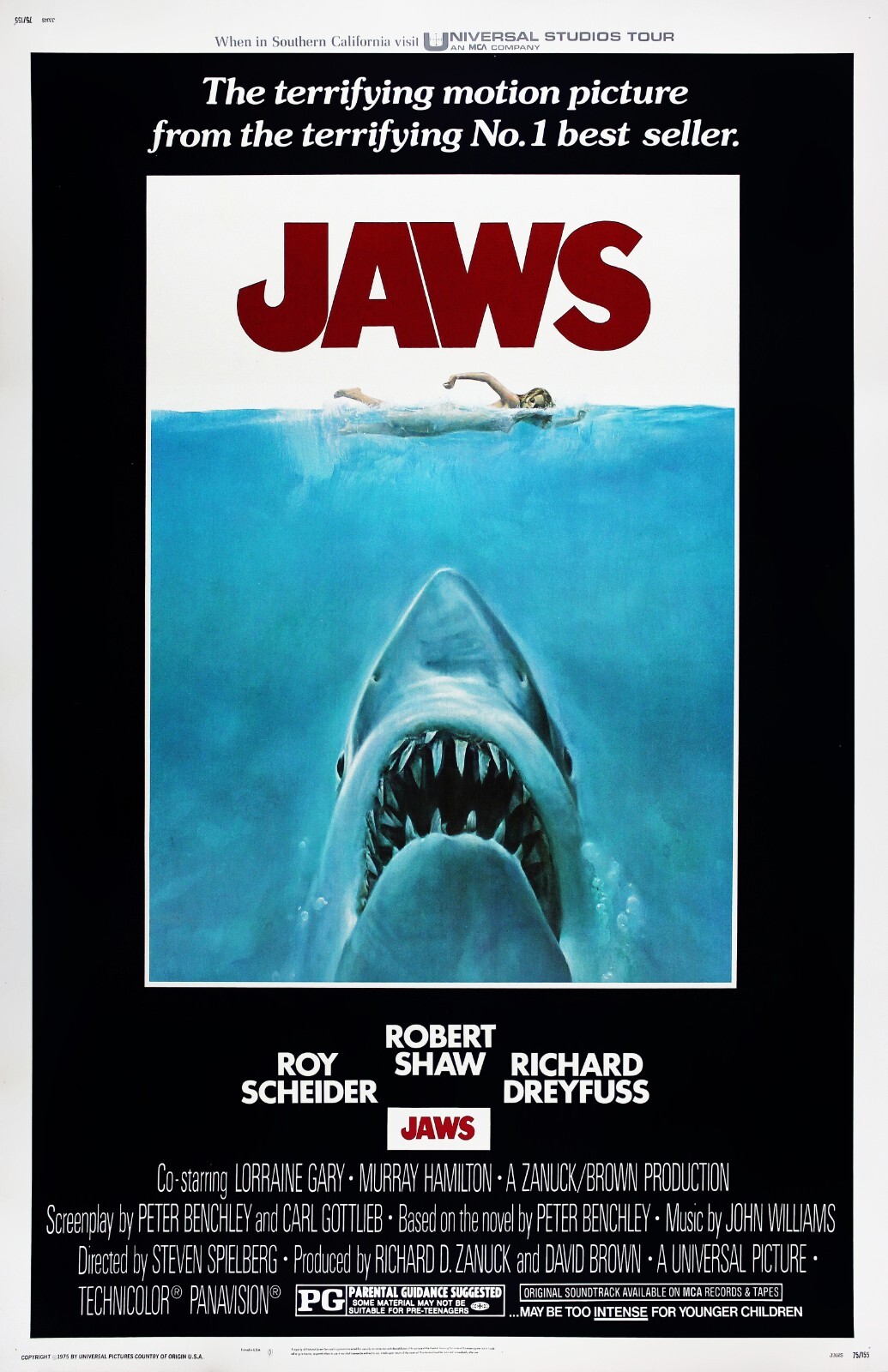 Jaws movie poster : 11 x 17 inches : The Original Classic