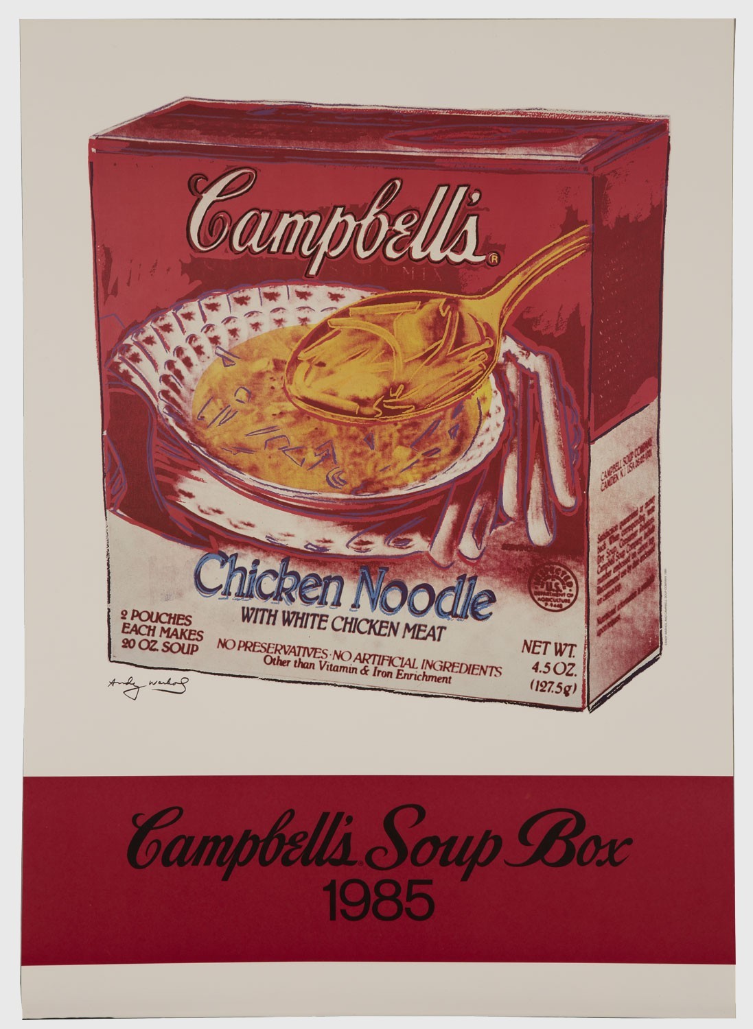 Andy Warhol Rare Original 1985 Print Campbell’s Soup Box Poster