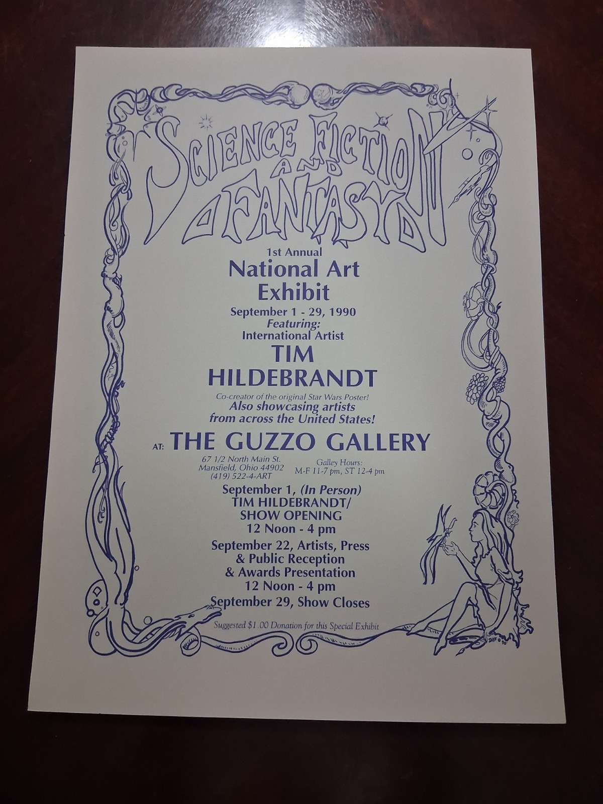 Rare Science Fiction And Fantasy Art Show Poster Tim Hildebrandt