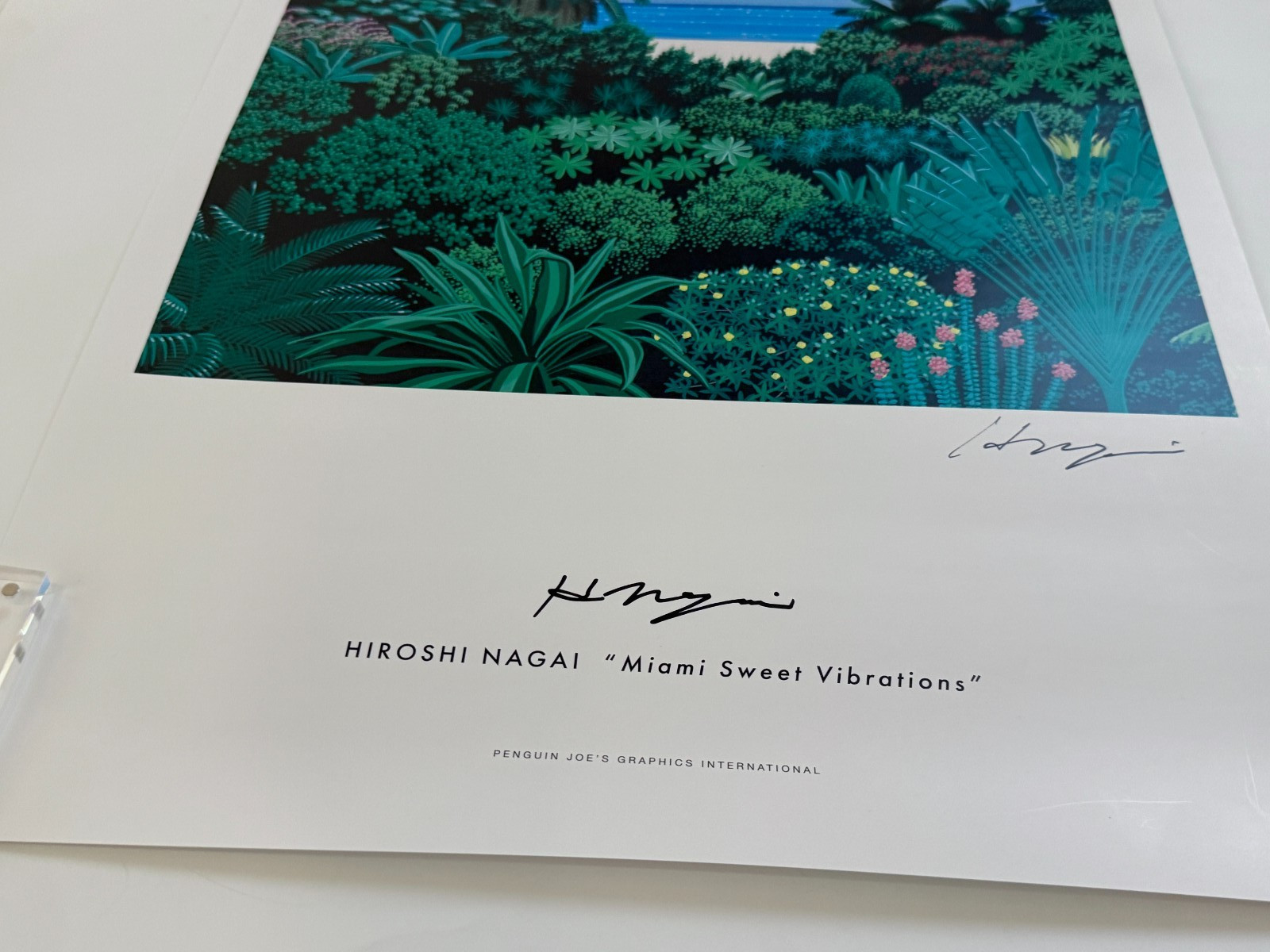 Hiroshi Nagai signed Poster A2 size