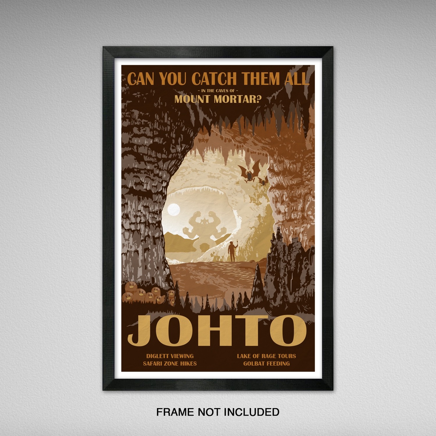 Pokemon – Johto Region – Travel Print – 11×17 inches