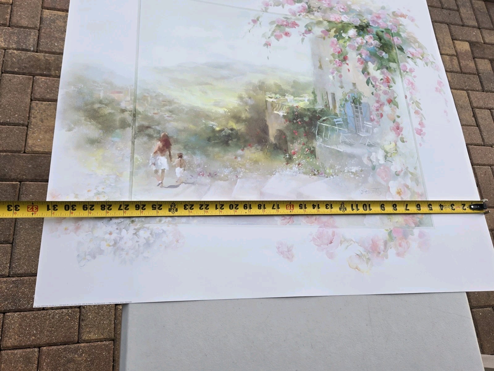 Willem Haenraets “Countryside” Art Vintage Poster Print 1994 Netherlands 27×31