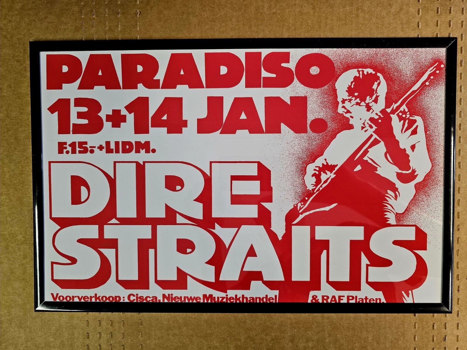 Dire Straits 1982 Amsterdam Paradiso Framed Concert Poster
