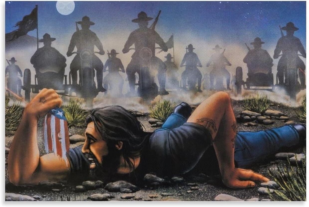 David Mann Motorcycle Biker Art Poster No.13 Vintage Wall Art 24×36 Unframed