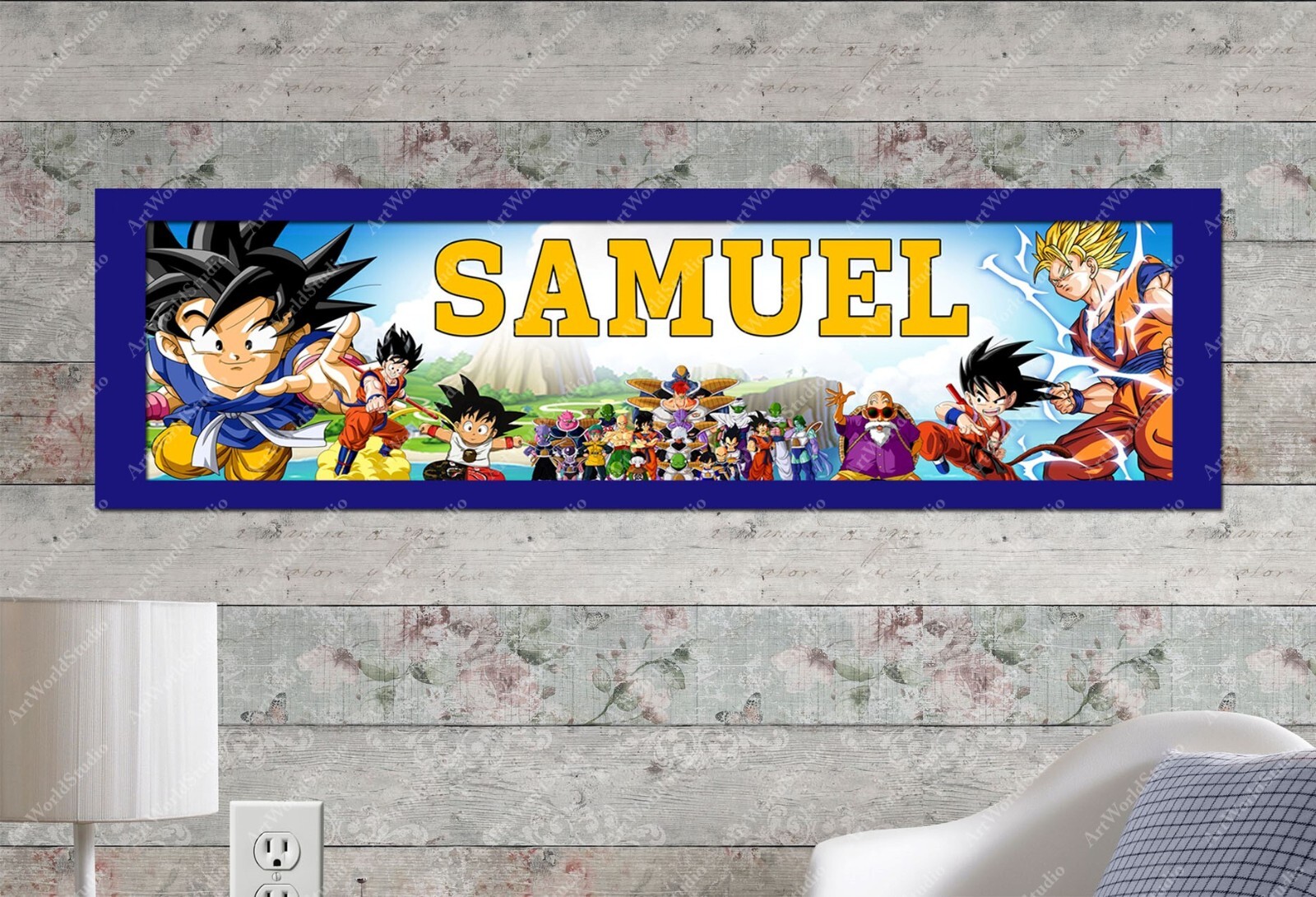 Goku – Personalized Name Poster Customized Birthday Wall Decor Banner
