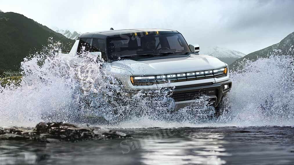 GMC Hummer EV 2022 High Res Wall Decor Print Photo Poster