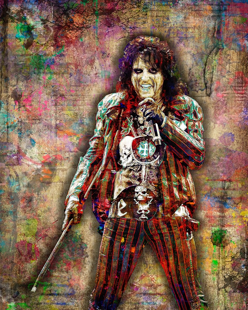 Alice Cooper 16x20in Poster Print ALICE COOPER Tribute Pop Art Free Shipping US