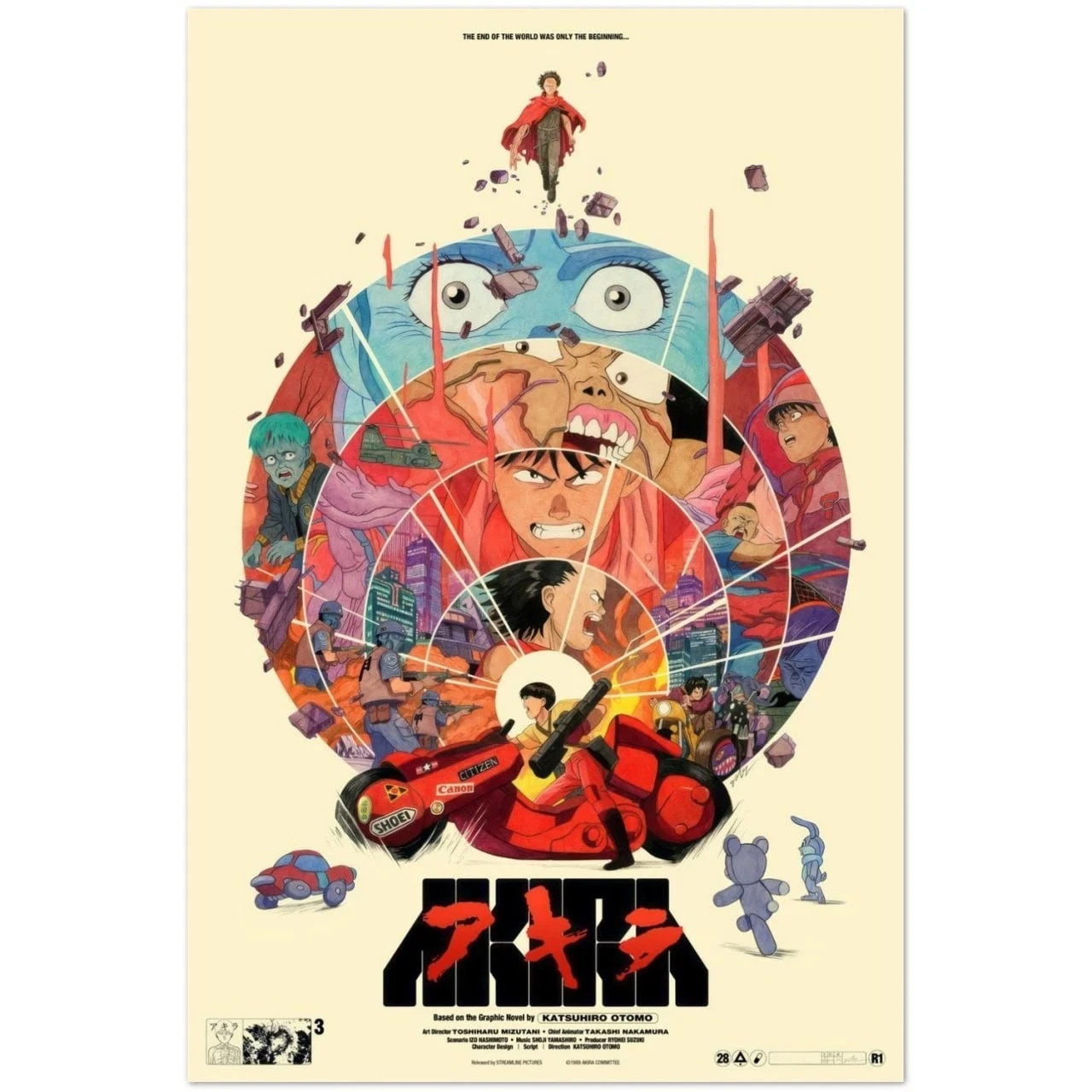 Akira 1988 Katsuhiro Otomo Classic Anime Movie Poster Unframed