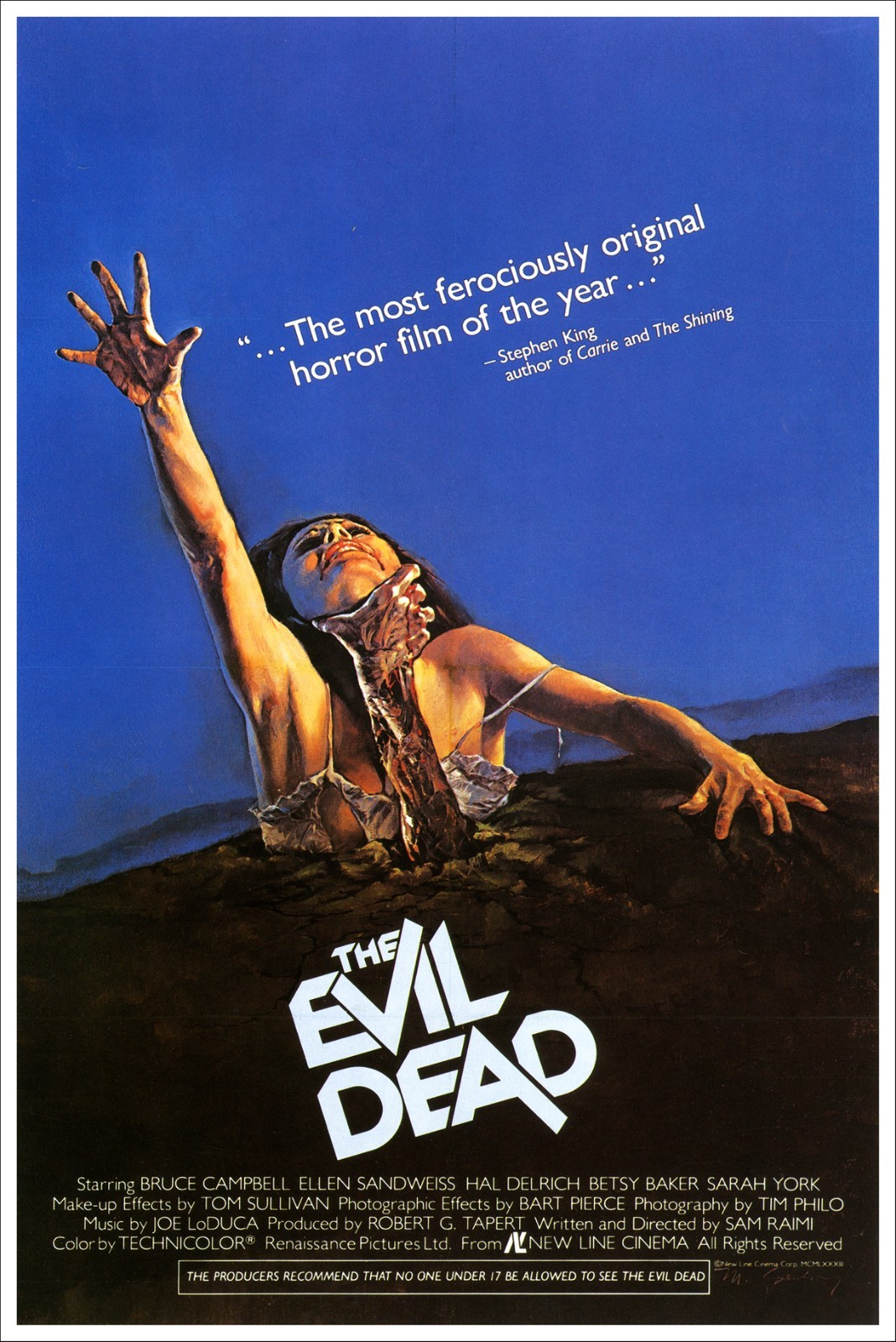 The Evil Dead Bruce Cambell Vintage Horror Movie Giclee reprint made in USA