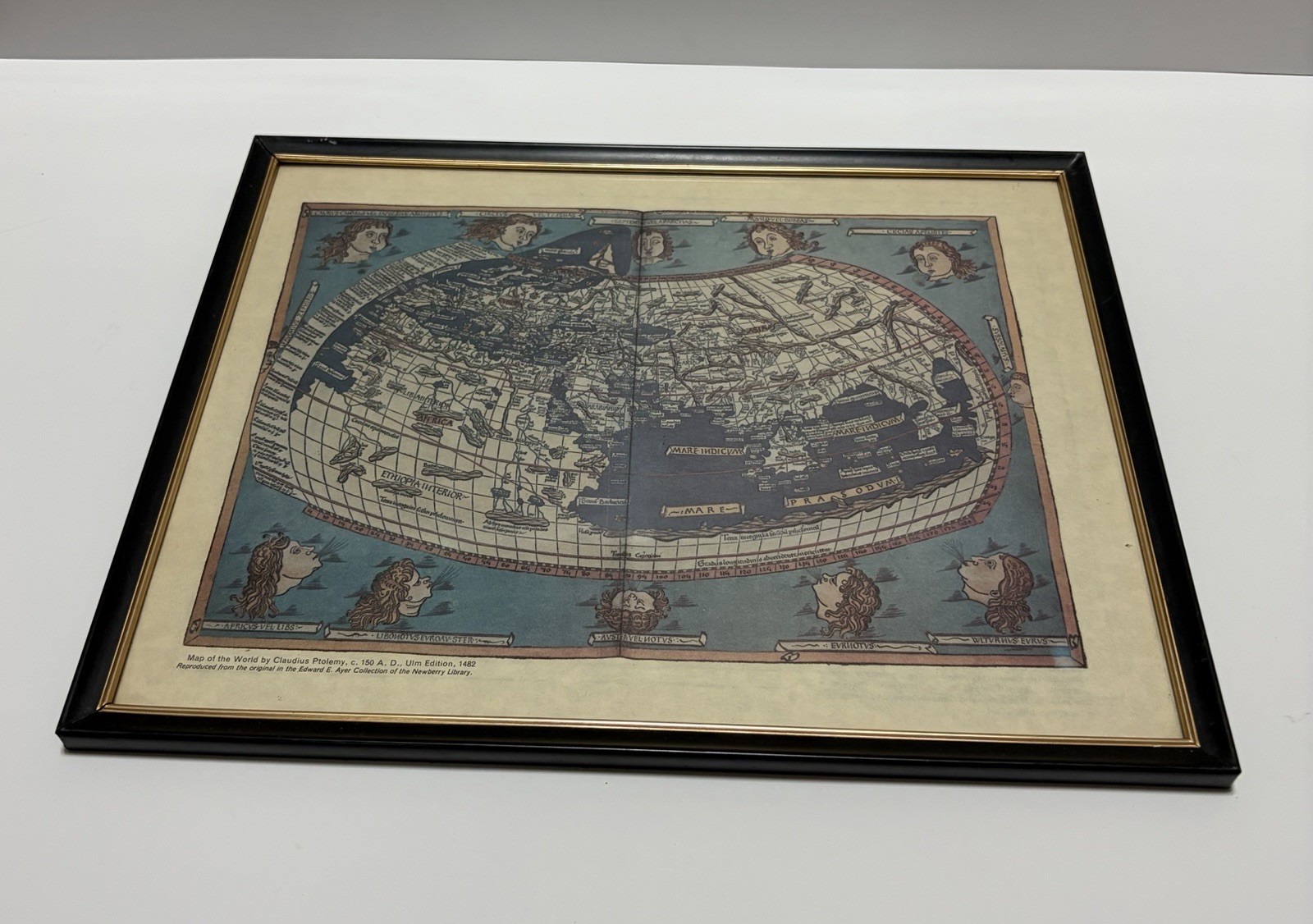 Medieval Vintage World Map Wall Map Print Old Map of The World ￼