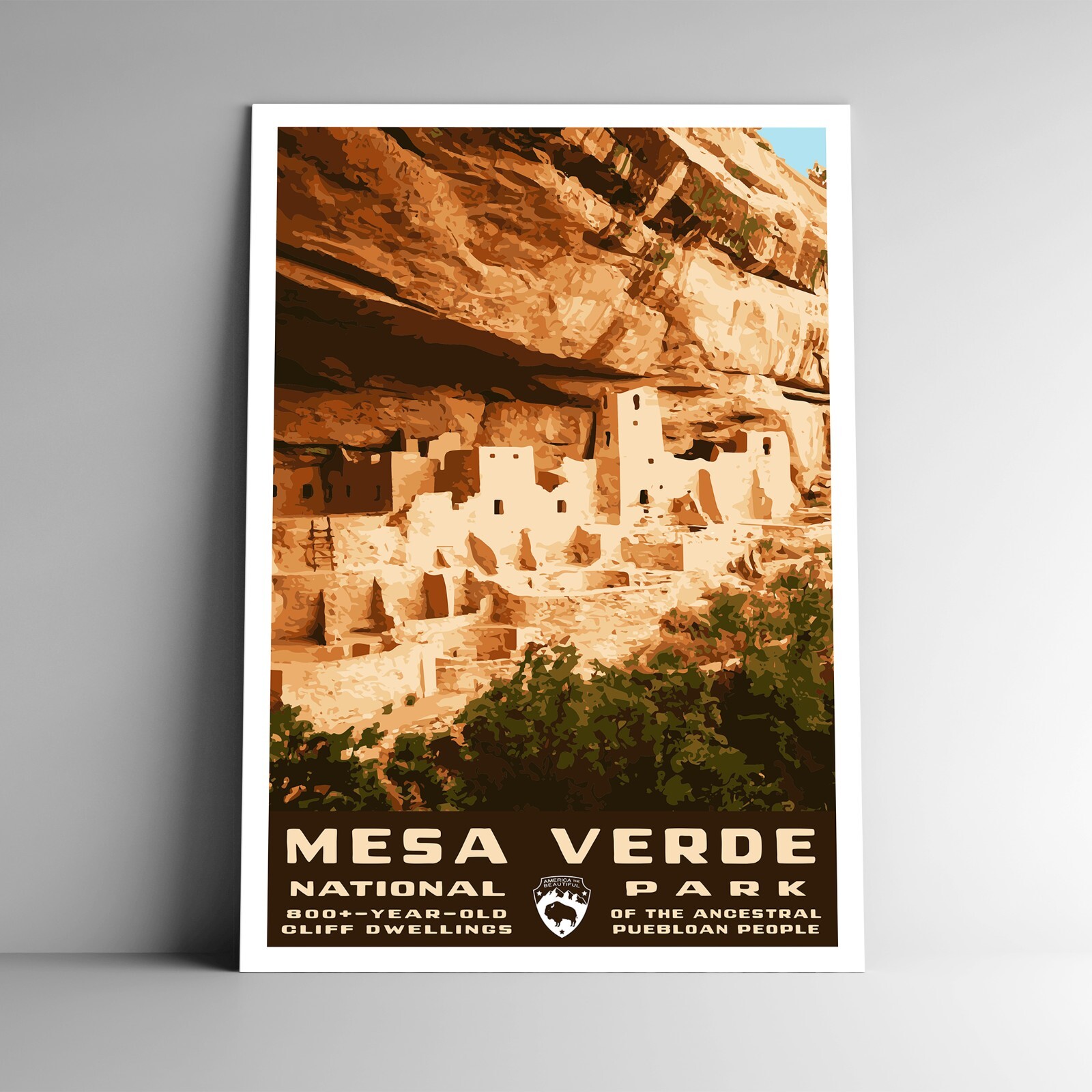 Mesa Verde National Park Travel Poster / Postcard Colorado USA Multiple Sizes