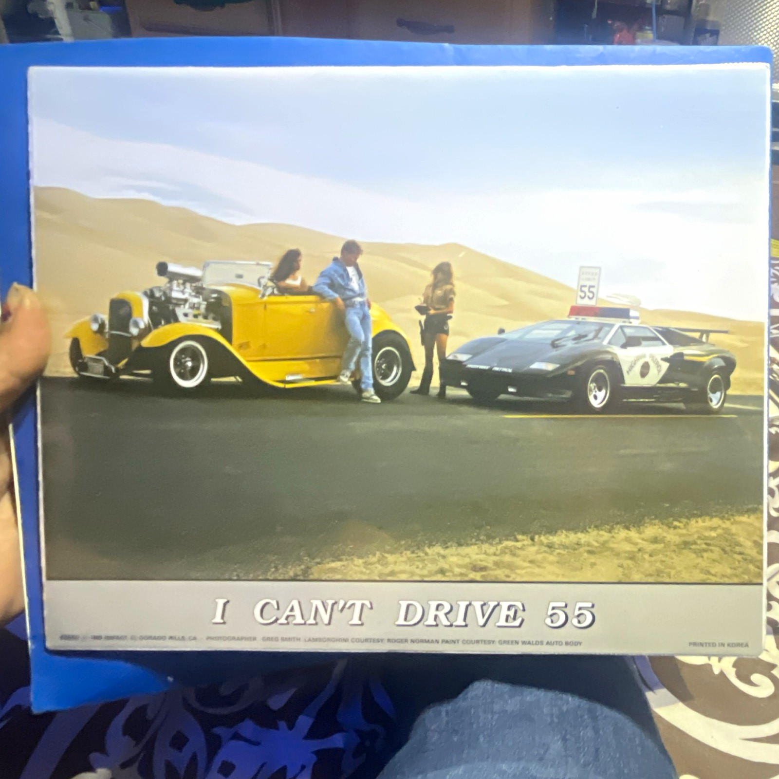 VTG Greg Smith “I CAN’T DRIVE 55” Large Photographic Sports Car Road Poster