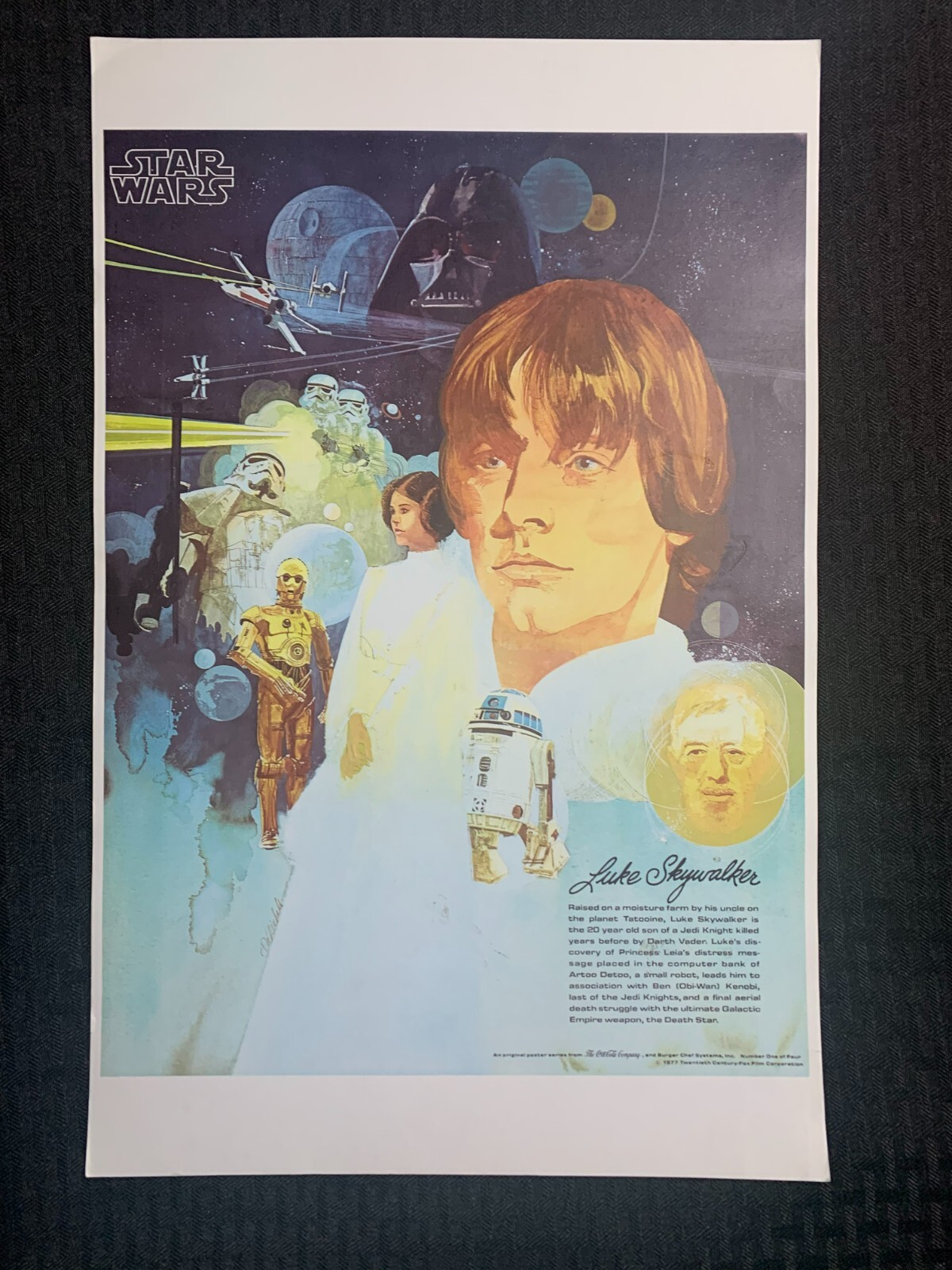 STAR WARS 11×17″ Mini-Poster FN+ 6.5 Luke Skywalker / Mark Hamill Spotlight