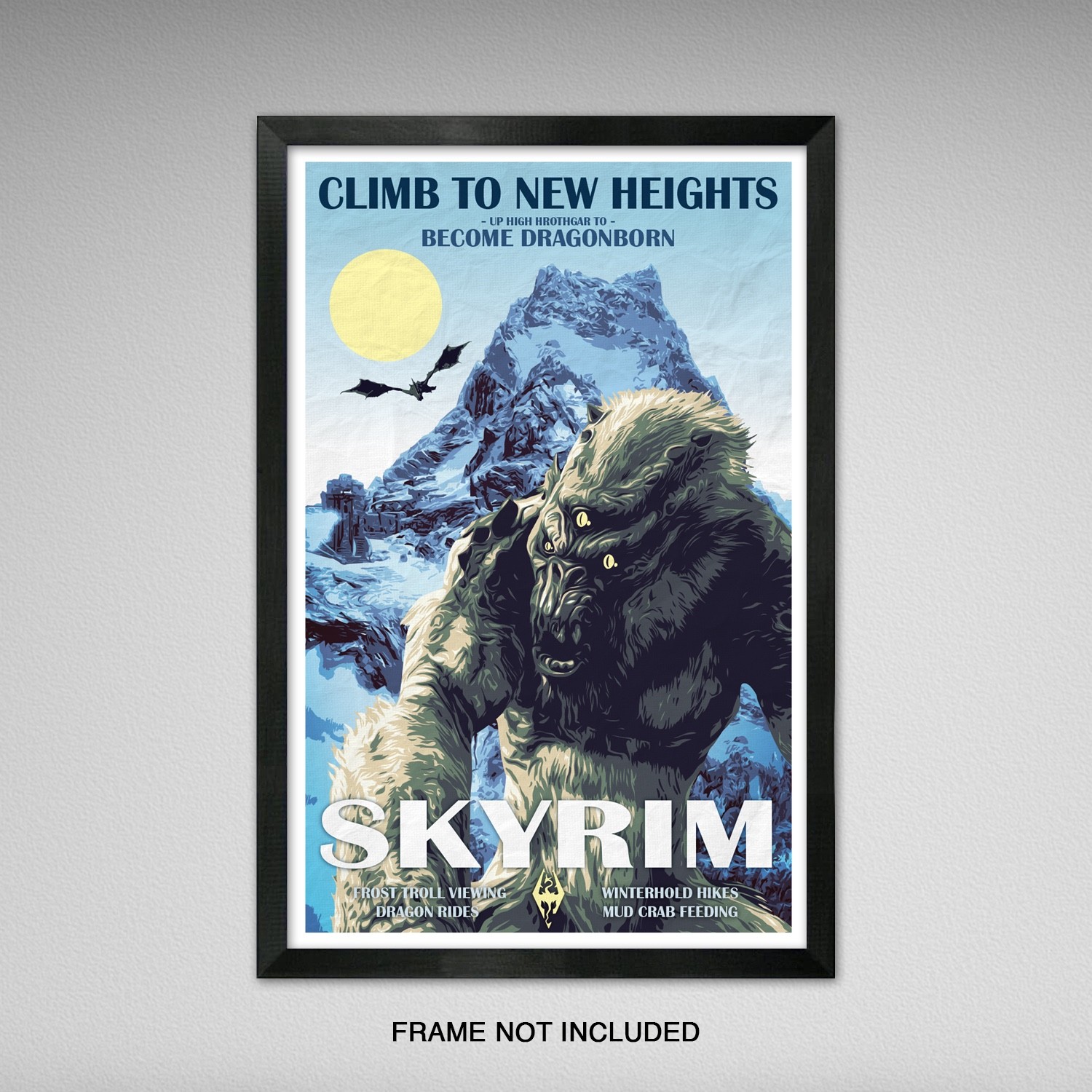 Become Dragonborn – Skyrim Travel Print – 11×17 inches