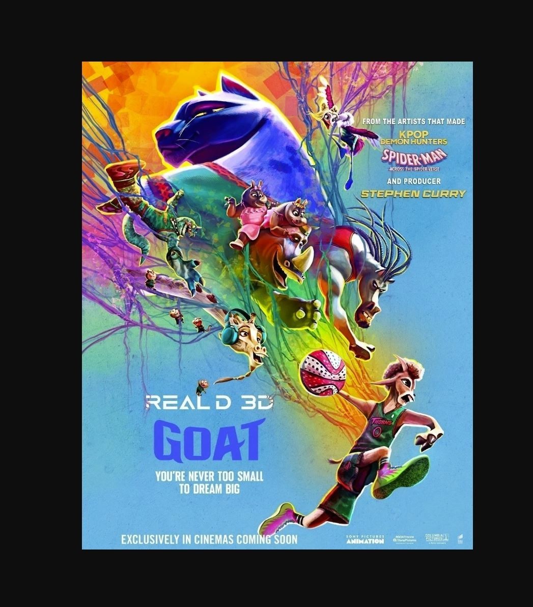 GOAT 3D Animated Basketball Family Adventure 2026 Movie Poster