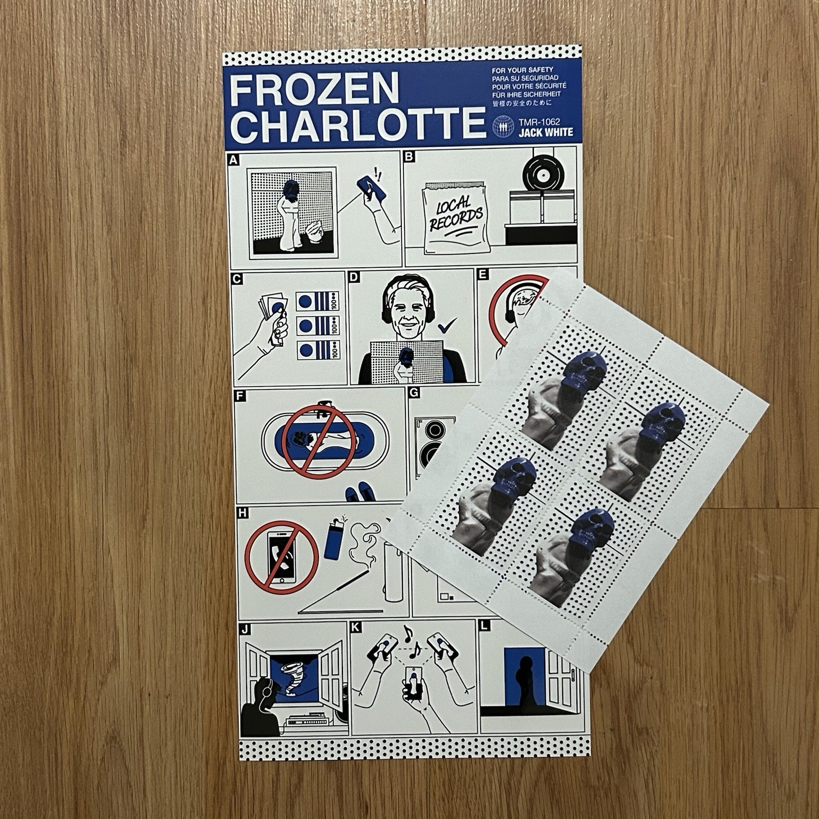 Jack White Frozen Charlotte Listening Party Poster and Stamps