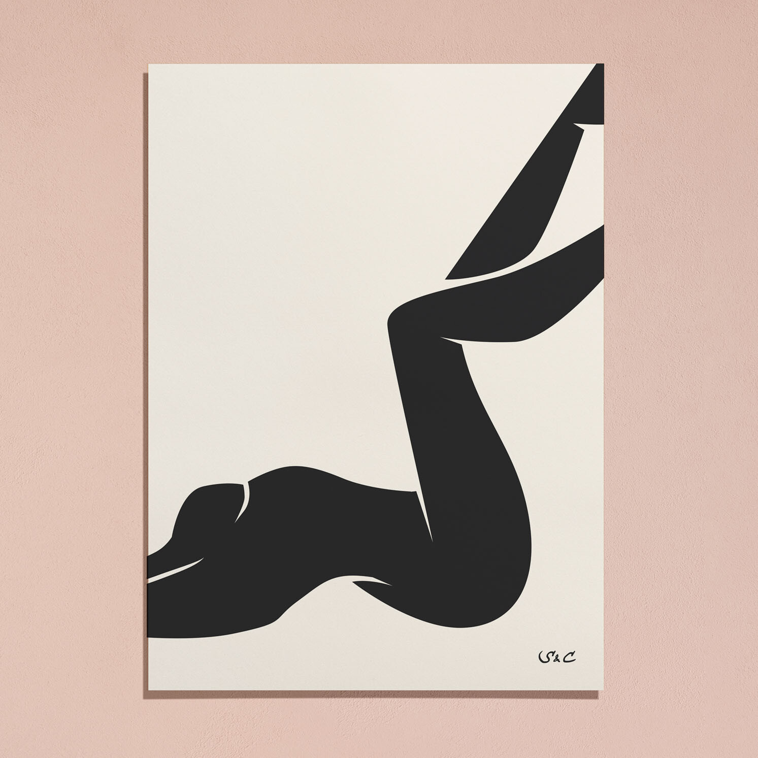Henri Matisse Nu Bleu Inspired Abstract Woman Body Figure Poster Art Print