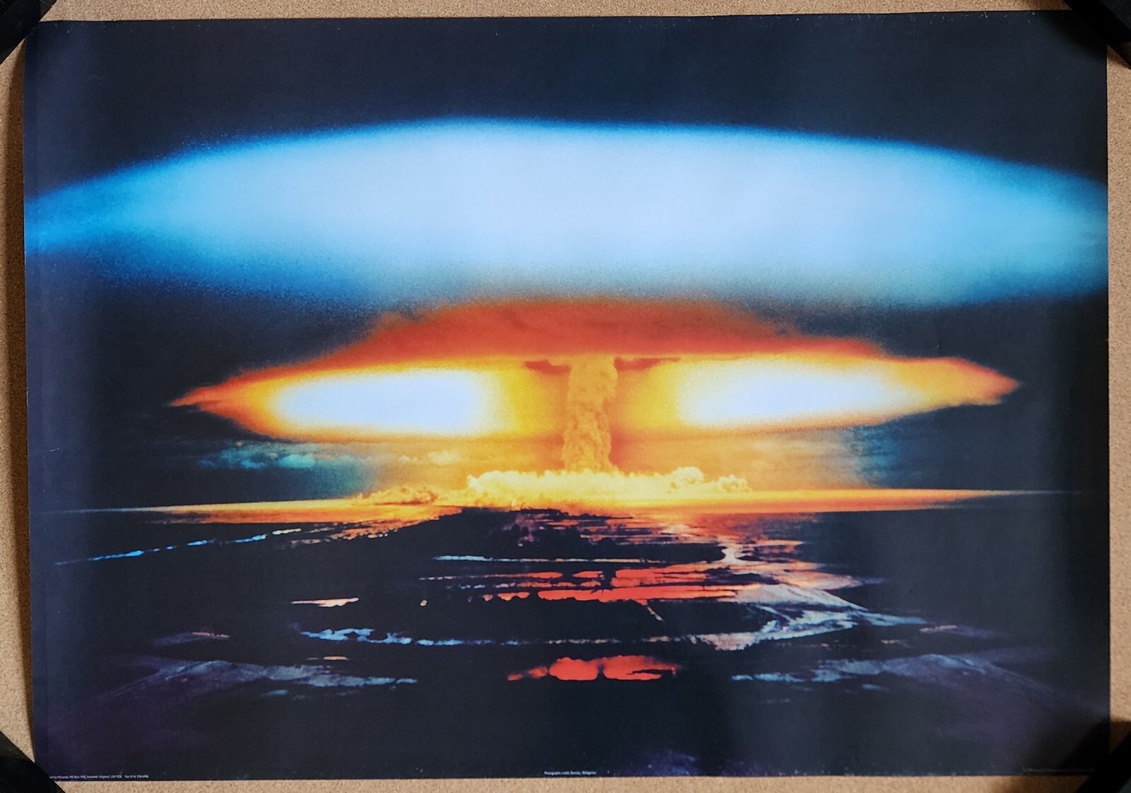Licorne “Tsar Bomba” 1970 Nuke Bomb Test Poster 33.75 x 24