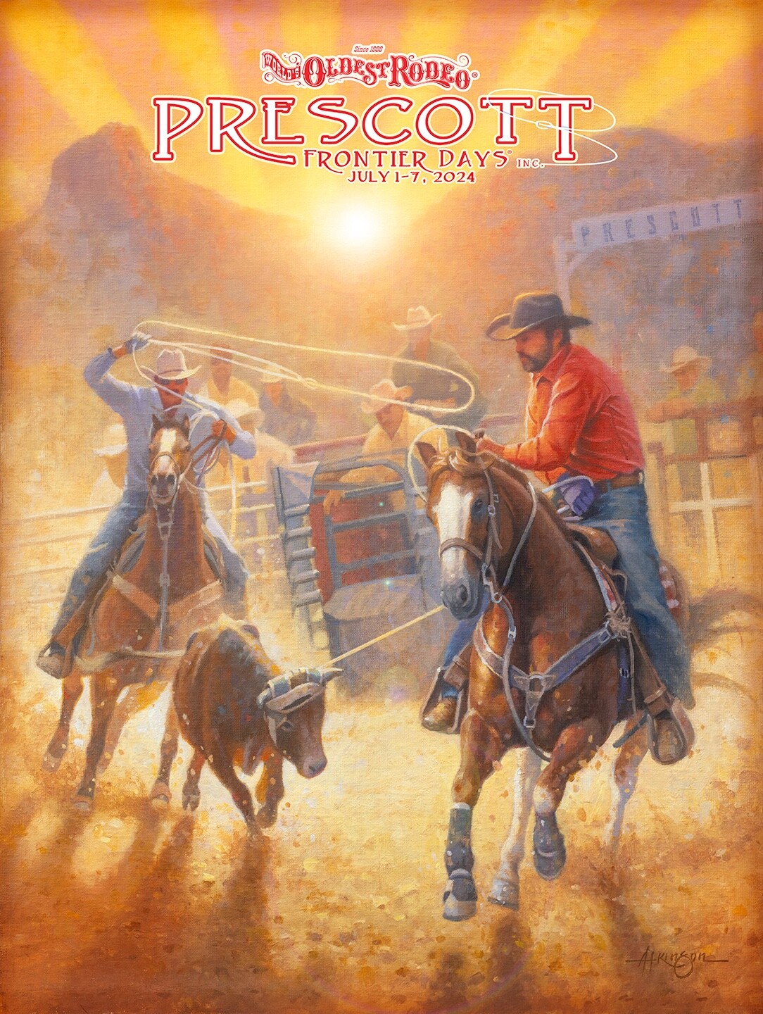 2024 Prescott Frontier Days® World’s Oldest Rodeo® poster, signed by the artist